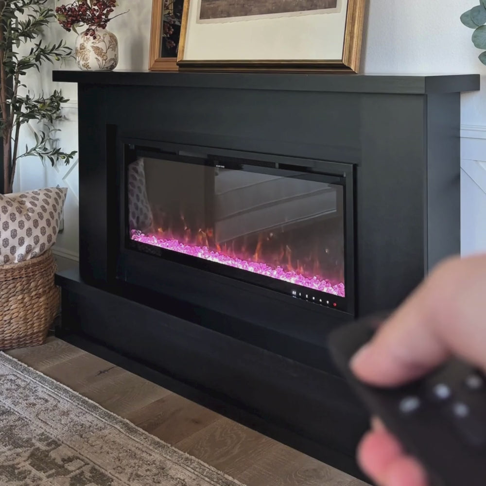 Changing the flame colors of the Patton Linear Mantel Package with remote.