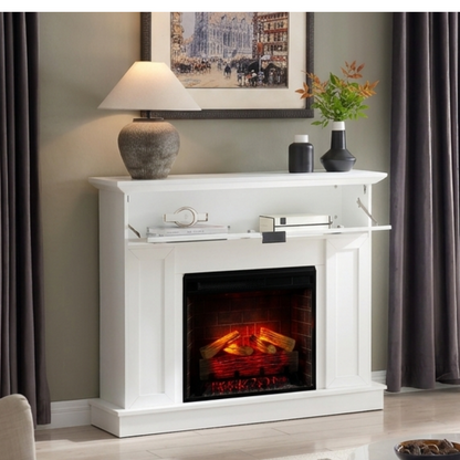 Tillary White Corner Mantel & 23" Firebox