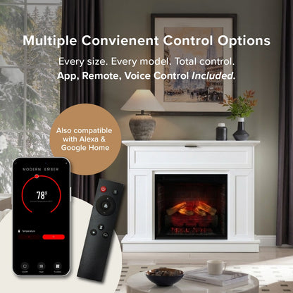 Tillary White Corner Mantel & 23" Firebox
