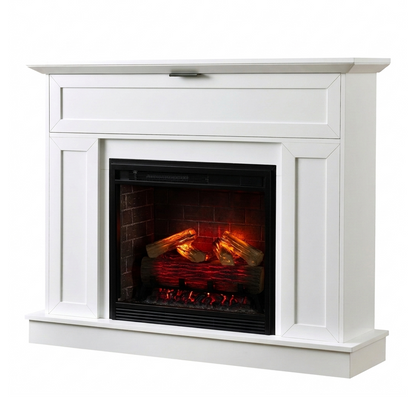 Tillary White Corner Mantel & 23" Firebox