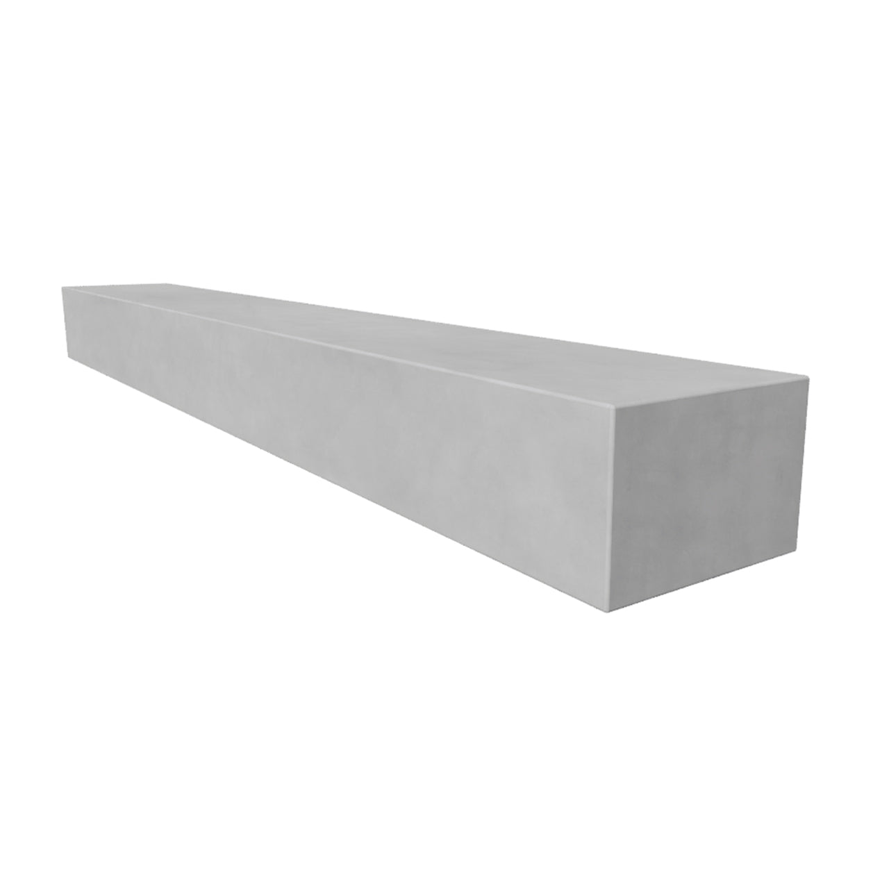 Everett 60-in Concrete Mantel Shelf Shown in Graphite