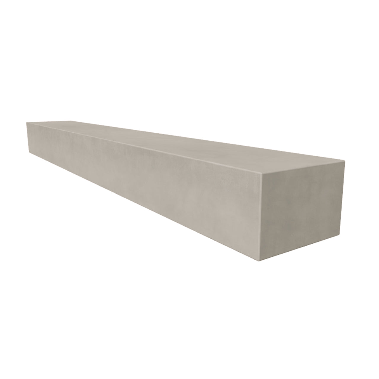 Everett 60-in Concrete Mantel Shelf Shown in Pewter