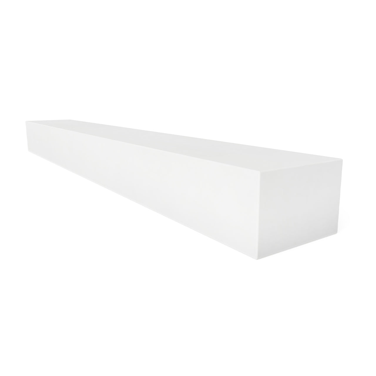 Everett 60-in Concrete Mantel Shelf Shown in Linen