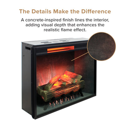 Jackson White Brick Mantel & 28" Firebox by Country Living